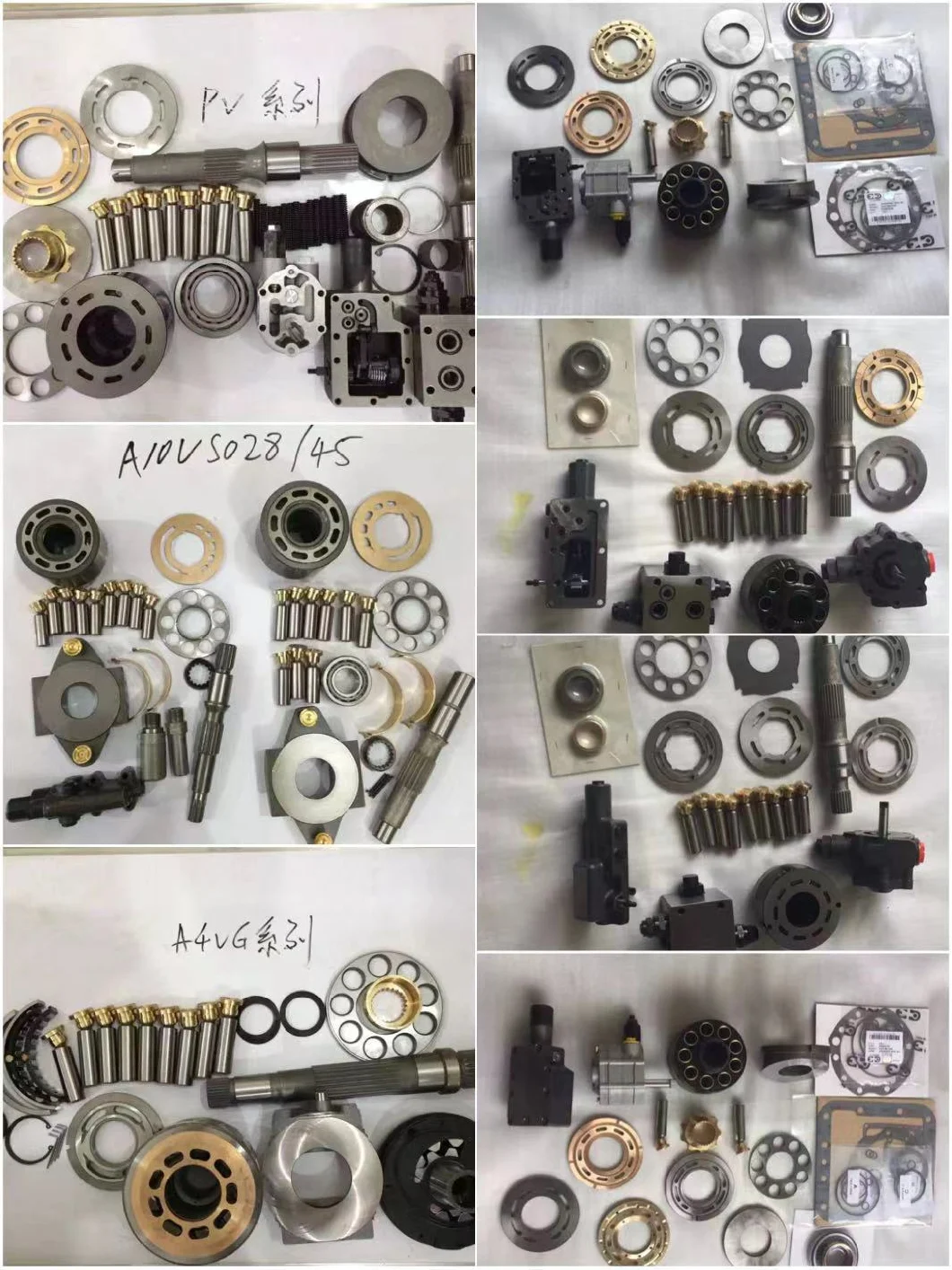 Hydraulic Pump Spare Part Cylinder Block, Drive Shaft, Spport Plate, Swash Plate, Shoe Plate, Piston Shoe, Set Plate, Ball Guide, Disk Spring, Valve Plate (L/R)